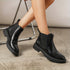 DAMEN CHELSEA-STIEFELETTEN MIT NIEDRIGEM ABSATZ – MODISCHE SCHLUPFSTIEFEL MIT ELASTISCHEM SCHAFT FÜR DEN HERBST